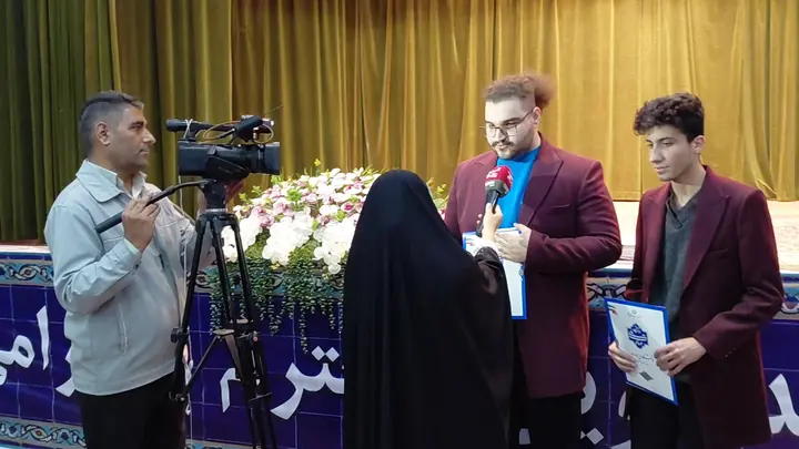 مصاحبه خبری امیرحسین عبداللهی در مراسم تقدیر مدال‌آوران بریکس های‌تک 2025